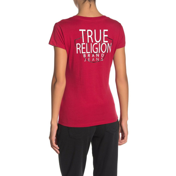 True Religion Tops True Religion Womens True Logo Vneck Tee Tshirt